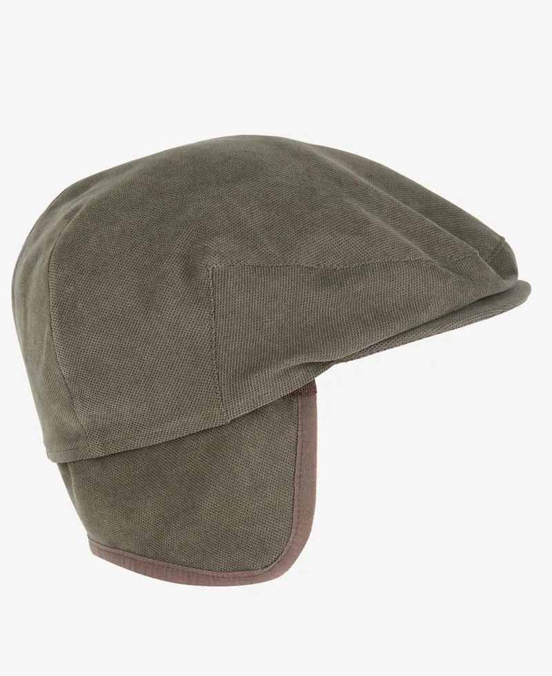 Barbour Beaufort Waterproof Flat Cap in Olive-2